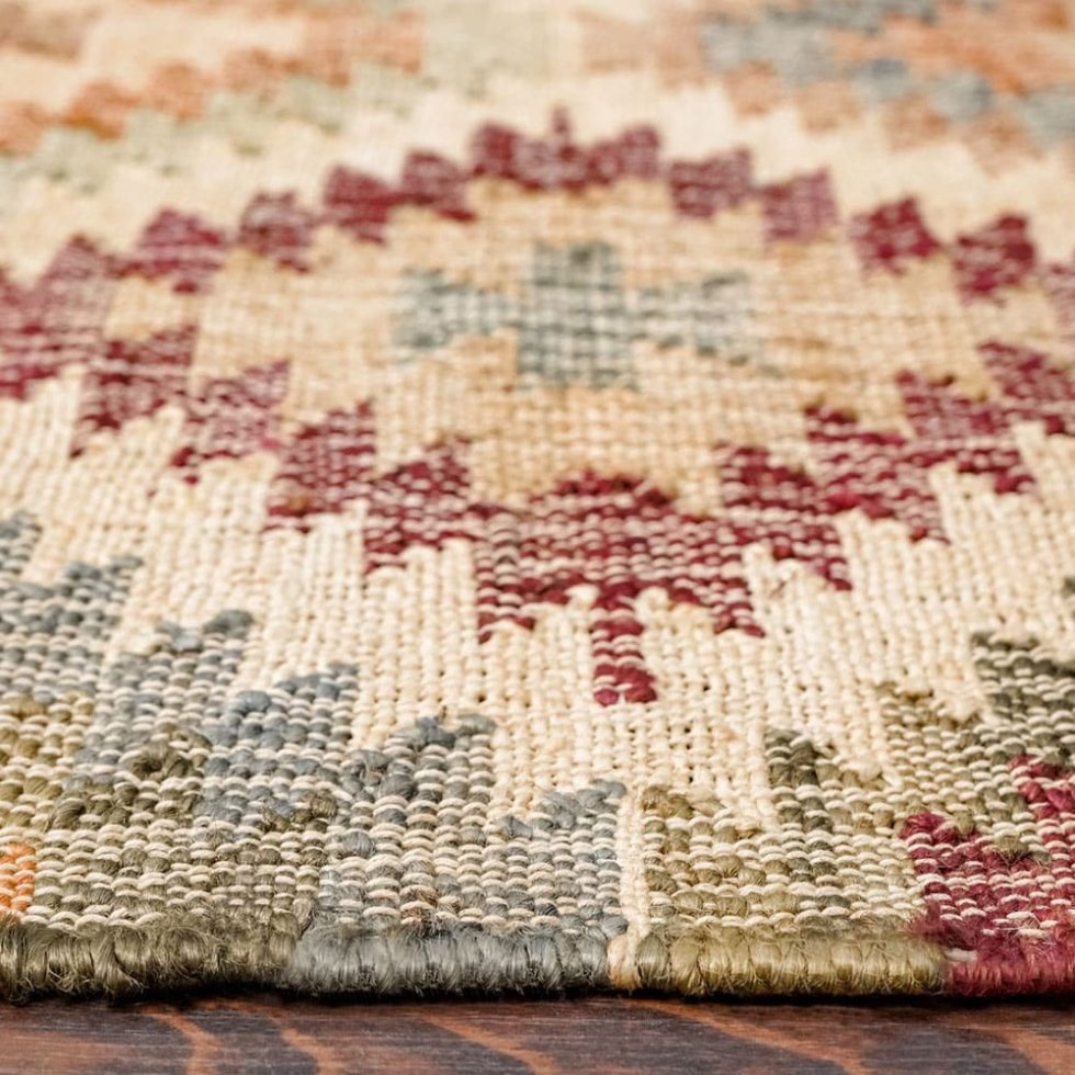 Aztec style kilim rug