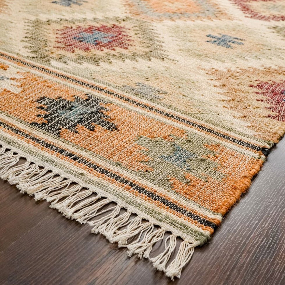 Aztec style kilim rug