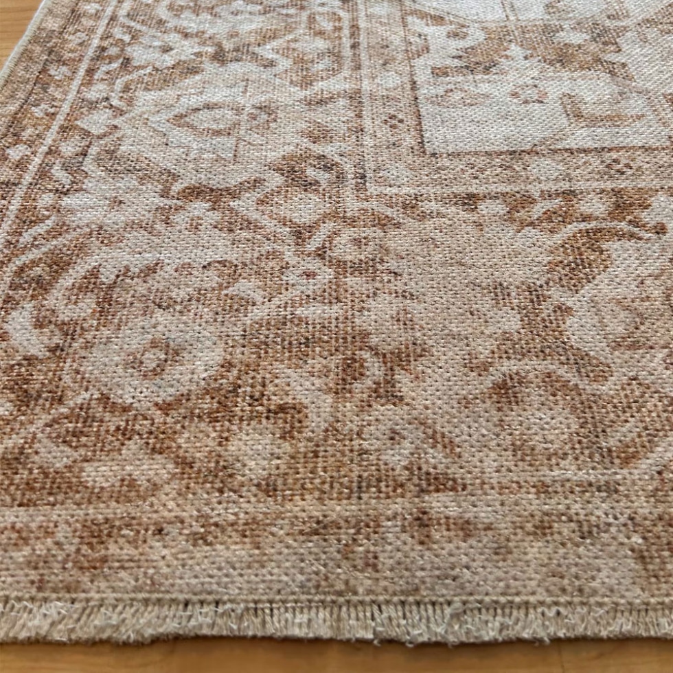 Beige turkish kilim style rug