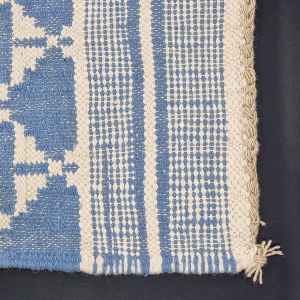 Blue diamond kilim Moroccan rug