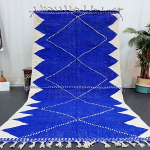 Blue moroccan kilim rug