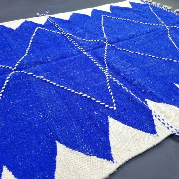 Blue moroccan kilim rug