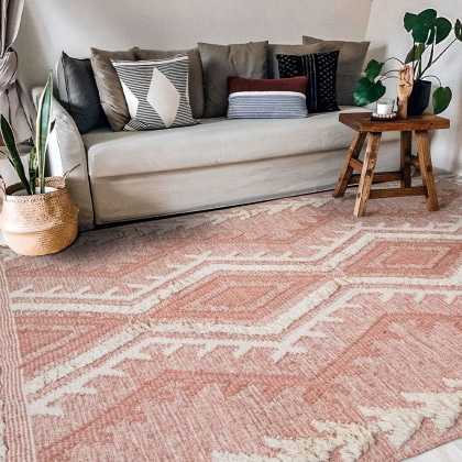 Blush kilim soft rug