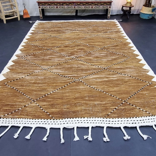 Brown kilim Berber rug