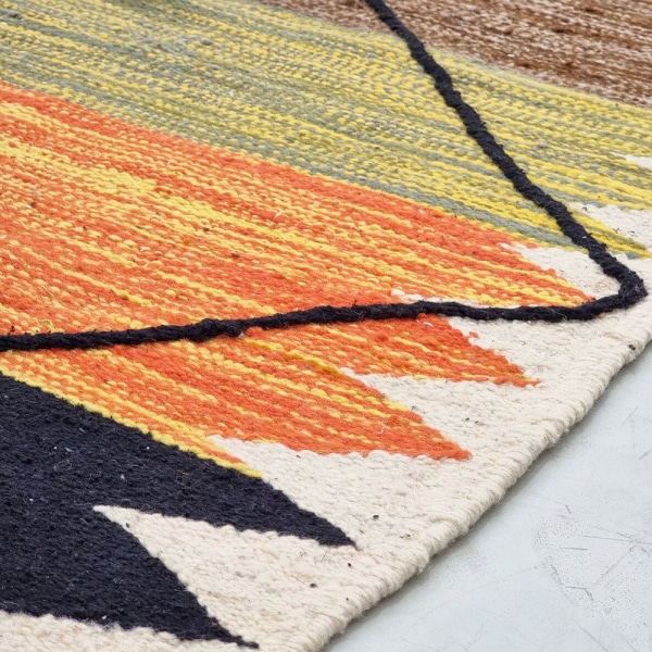 Colorful Moroccan kilim rug