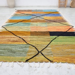 Colorful Moroccan kilim rug