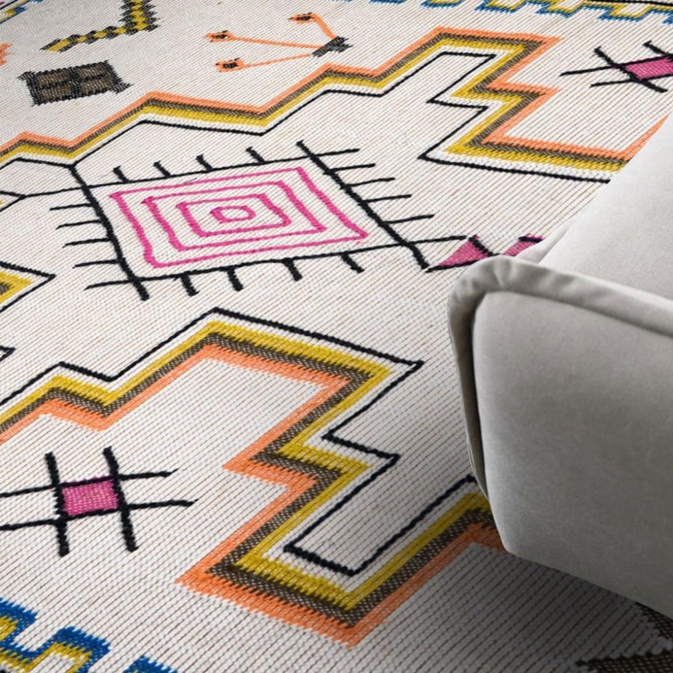 Ethnic Aztec style kilim dhurrie rugs - Image 8