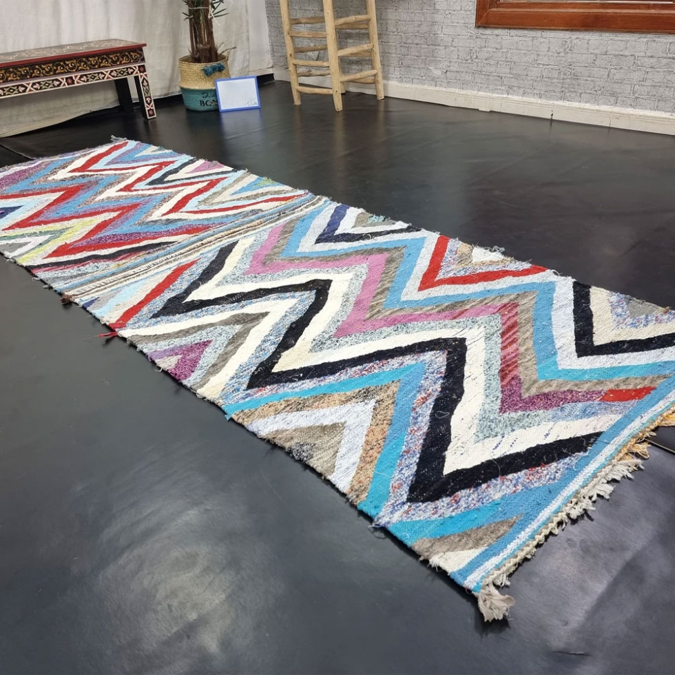 Geometric kilim berber rug