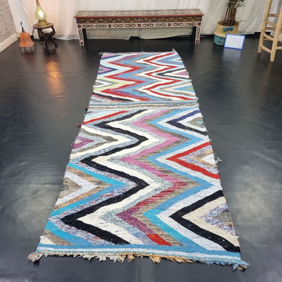 Geometric kilim berber rug