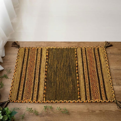 Green indian kilim rug