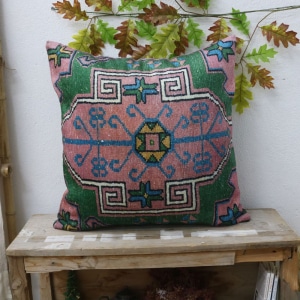 Green kilim pillow