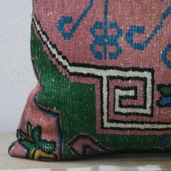 Green kilim pillow