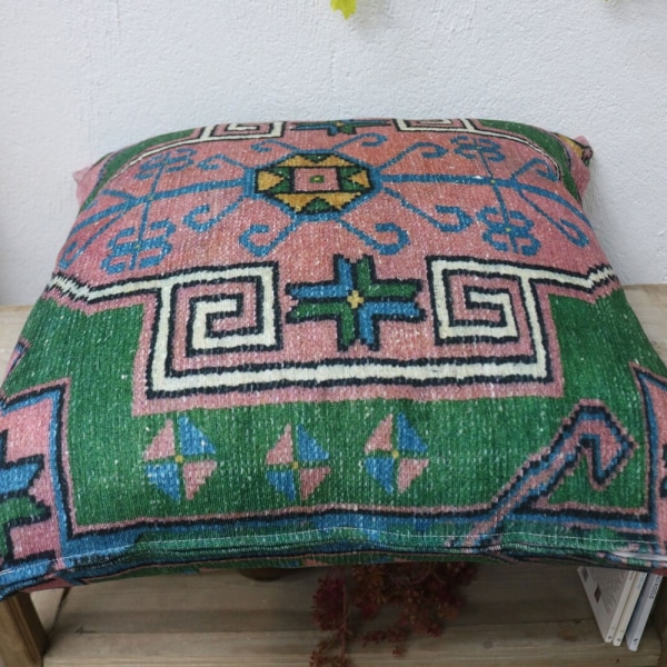 Green kilim pillow