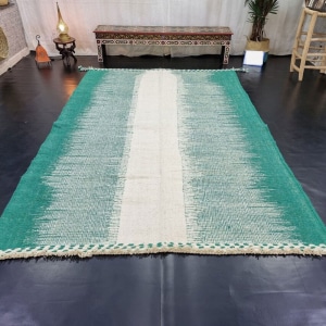 Green vintage moroccan kilim rug