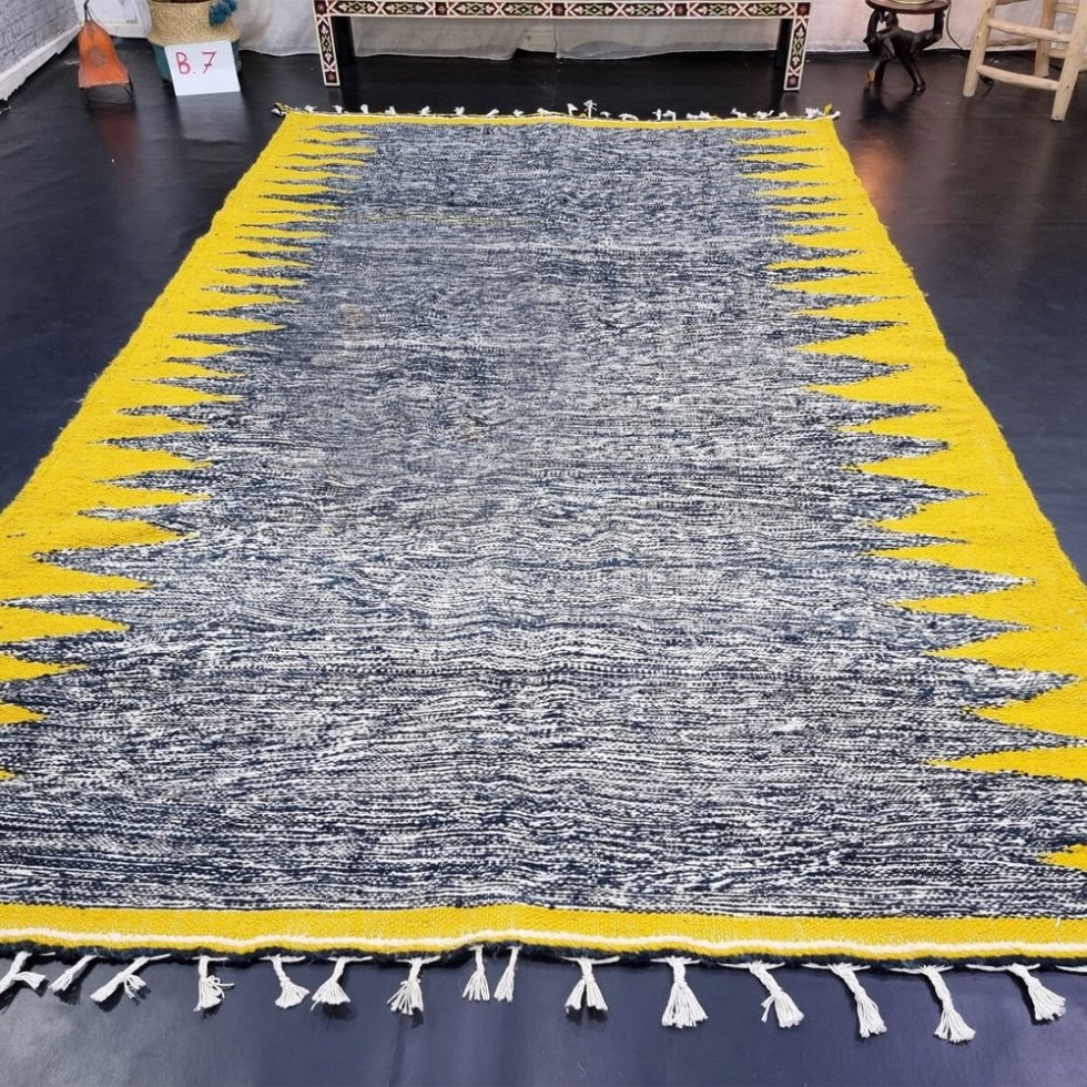 Grey Moroccan kilim rug