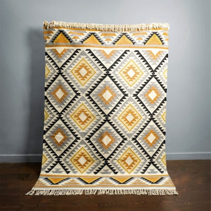 Handwoven Bright Diamond indian kilim rug