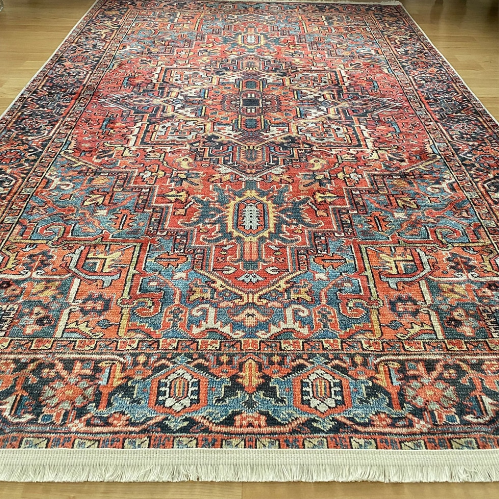 Heriz persian style washable rug