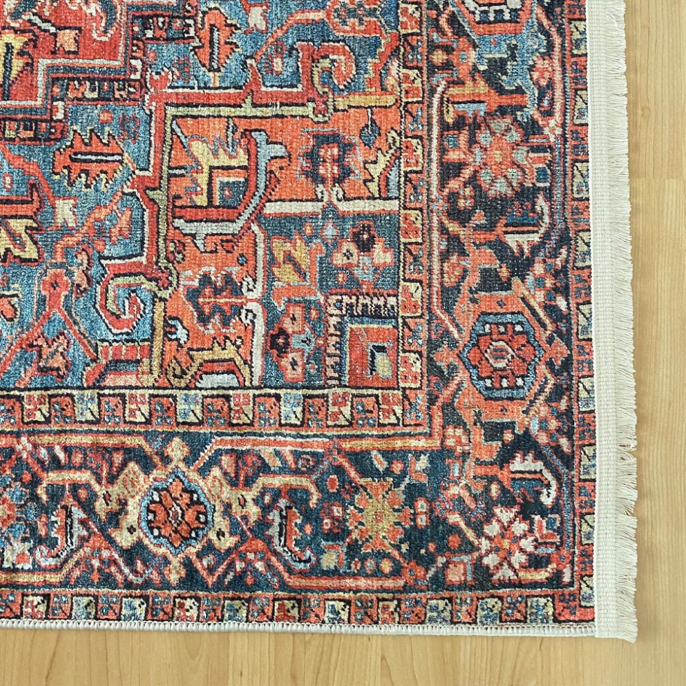 Heriz persian style washable rug