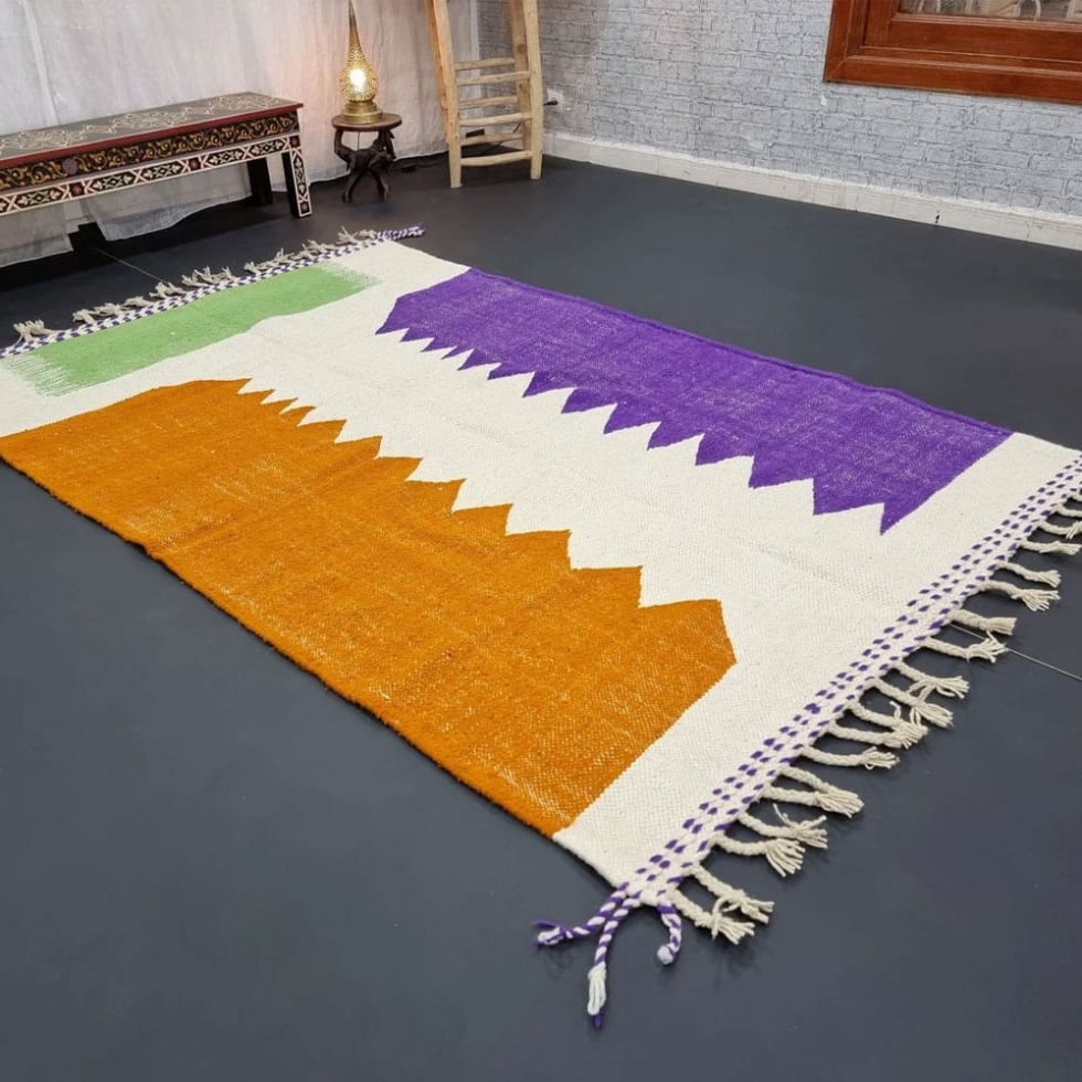 Modern Berber kilim area rug