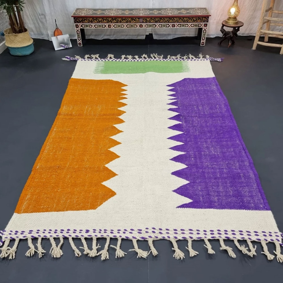 Modern Berber kilim area rug