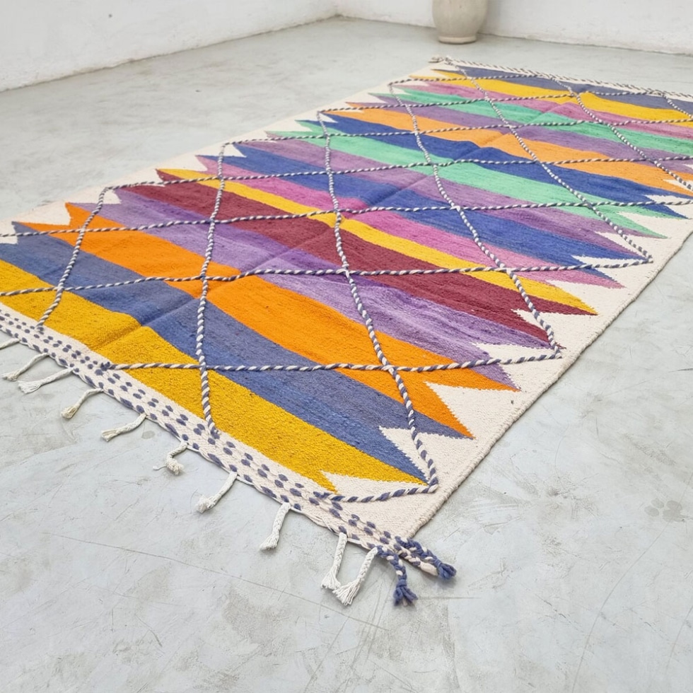 Multicolor Moroccan kilim rug