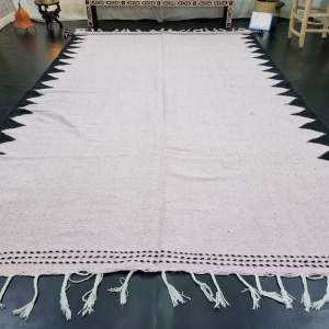 Neutral Moroccan kilim rug