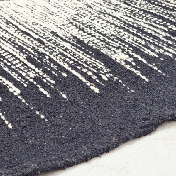 Orange and Black Kilim Flatweave rug