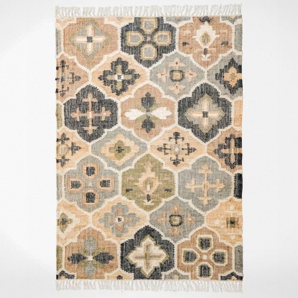 Persian style beige kilim rug