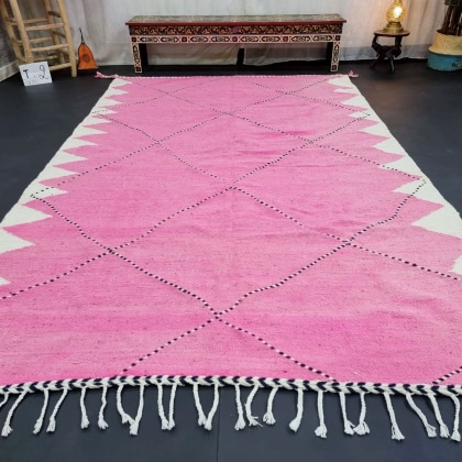 Pink Moroccan kilim rug