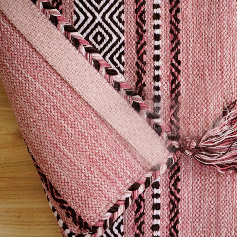 Pink kilim area Indian rug