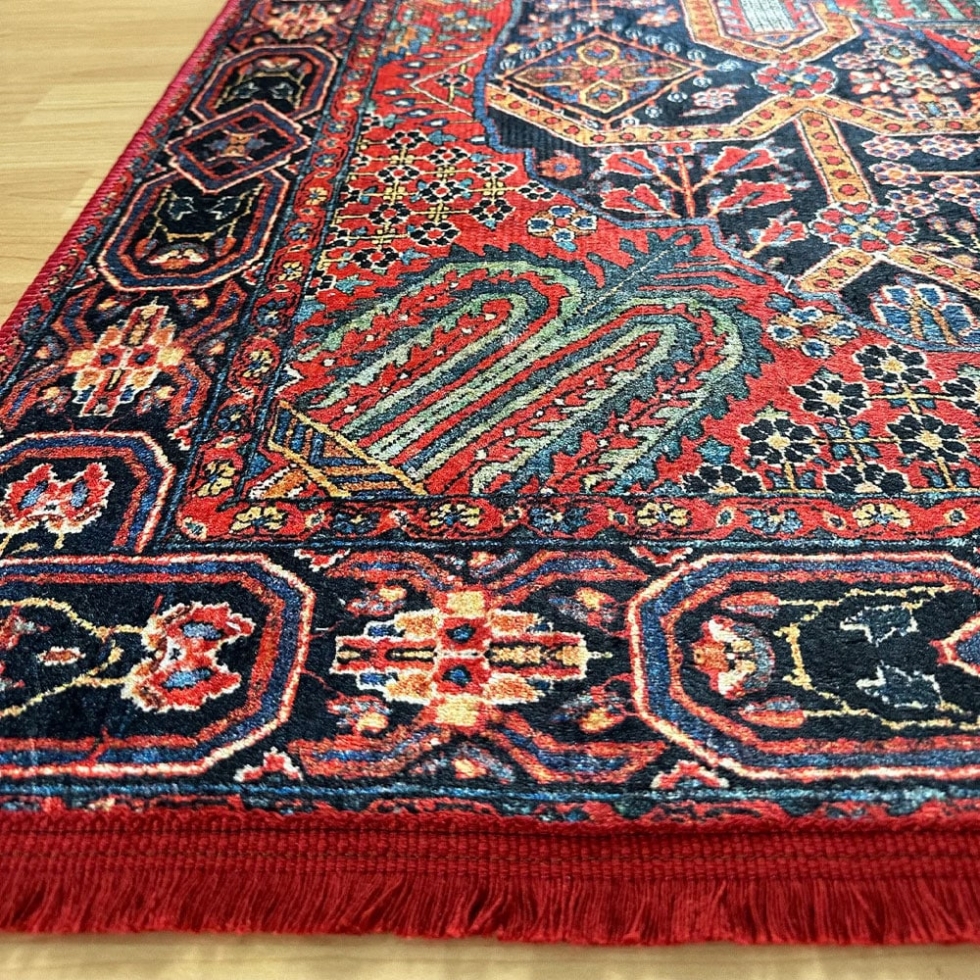 Printed oriental rug kilim style