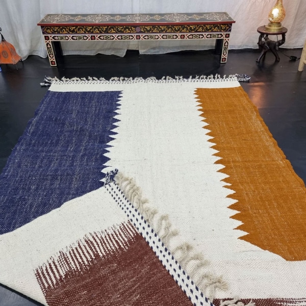 Sheep wool kilim Moroccan rug