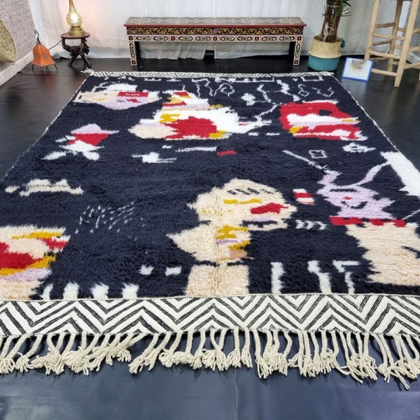 Soft wool kilim berber rug