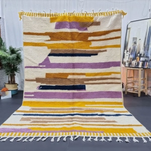 Striped modern kilim wool rug