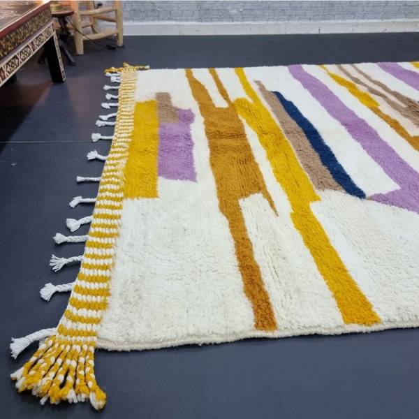 Striped modern kilim wool rug