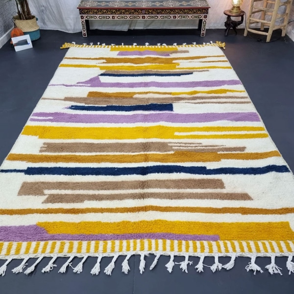 Striped modern kilim wool rug