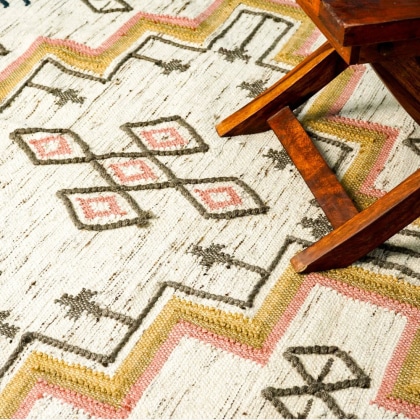 Traditional ethnic indian kilim rug