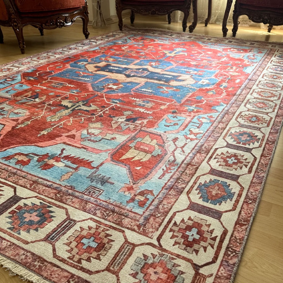 Turkish kilim pattern rug