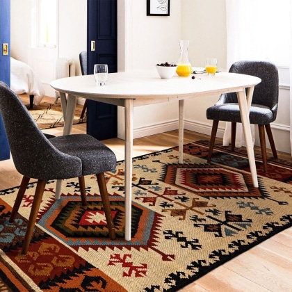 Woven ethnic kilim rug