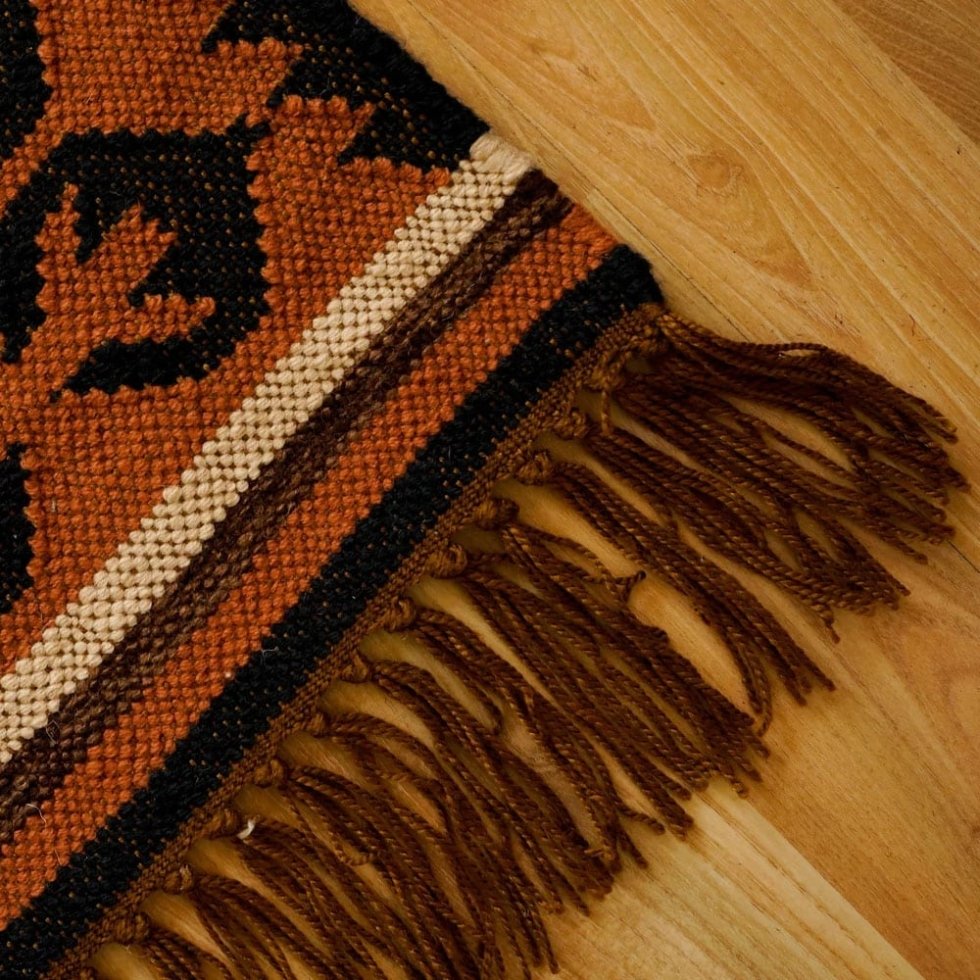 Woven ethnic kilim rug
