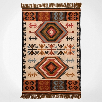 Woven ethnic kilim rug