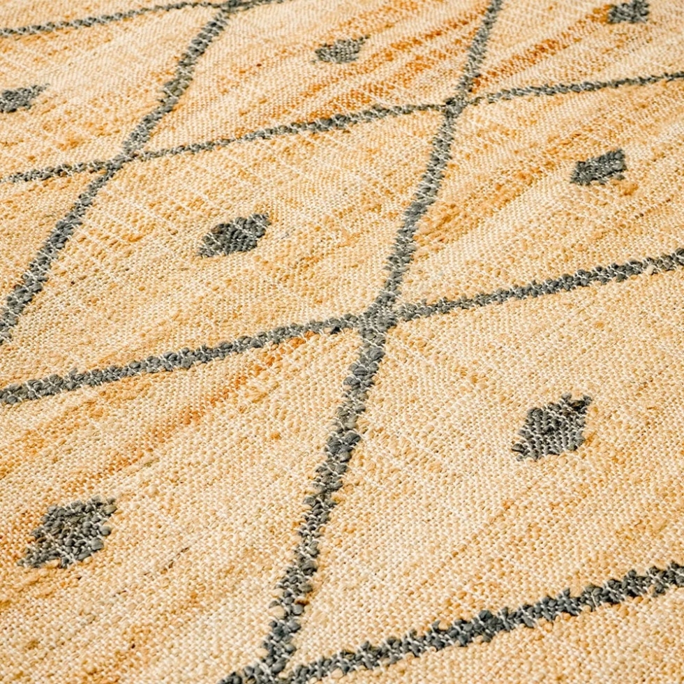 Yellow diamond Kilim Indian rug