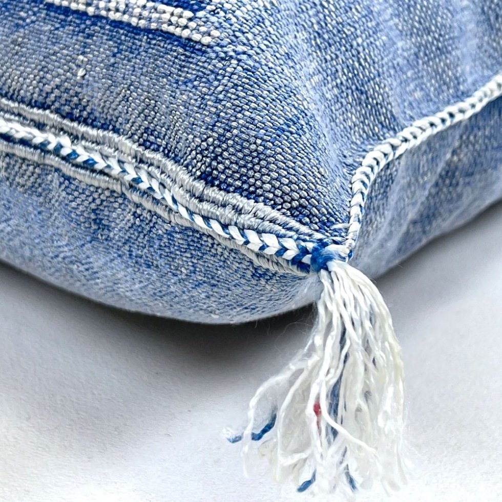 20 x 20 kilim pillows blue