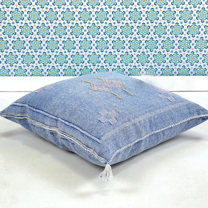 20 x 20 kilim pillows blue