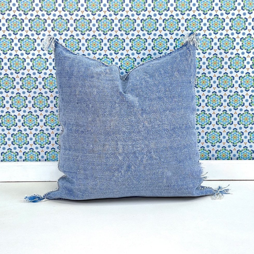 20 x 20 kilim pillows blue