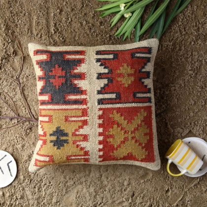 Kilim wool throw pillow