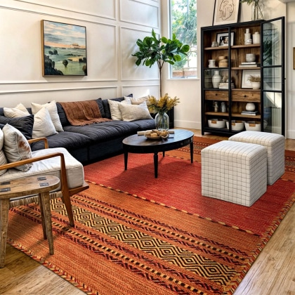 Orange kilim rugs