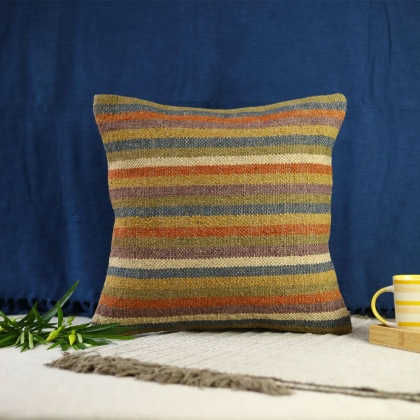 Striped kilim pillow