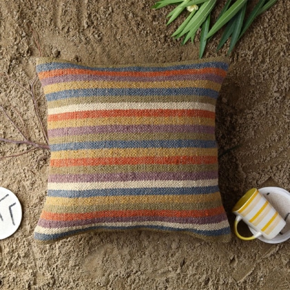 Striped kilim pillow