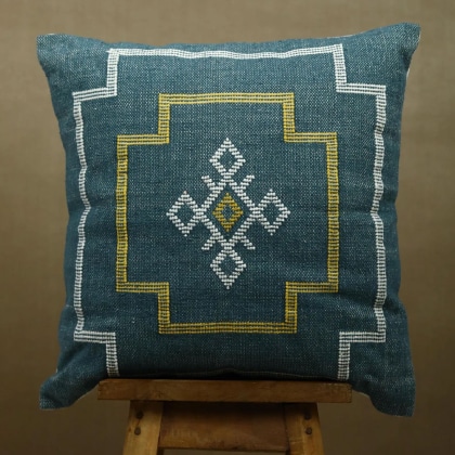 Turquoise kilim pillow